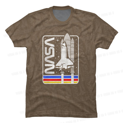 Camiseta Transbordador Espacial NASA Marrón