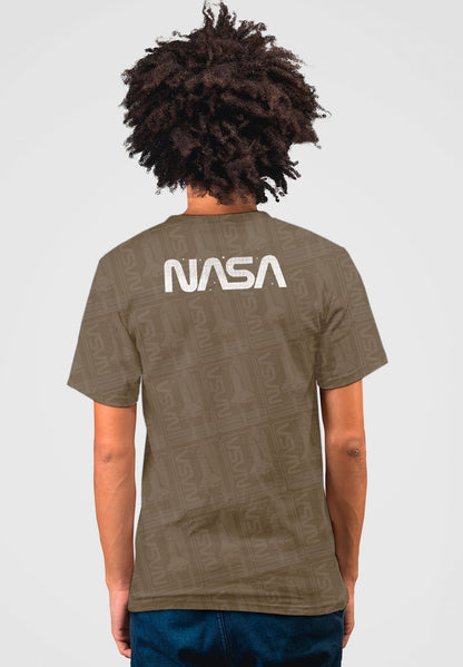 Camiseta Transbordador Espacial NASA Marrón