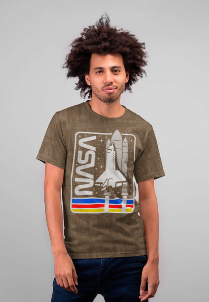 Camiseta Transbordador Espacial NASA Marrón