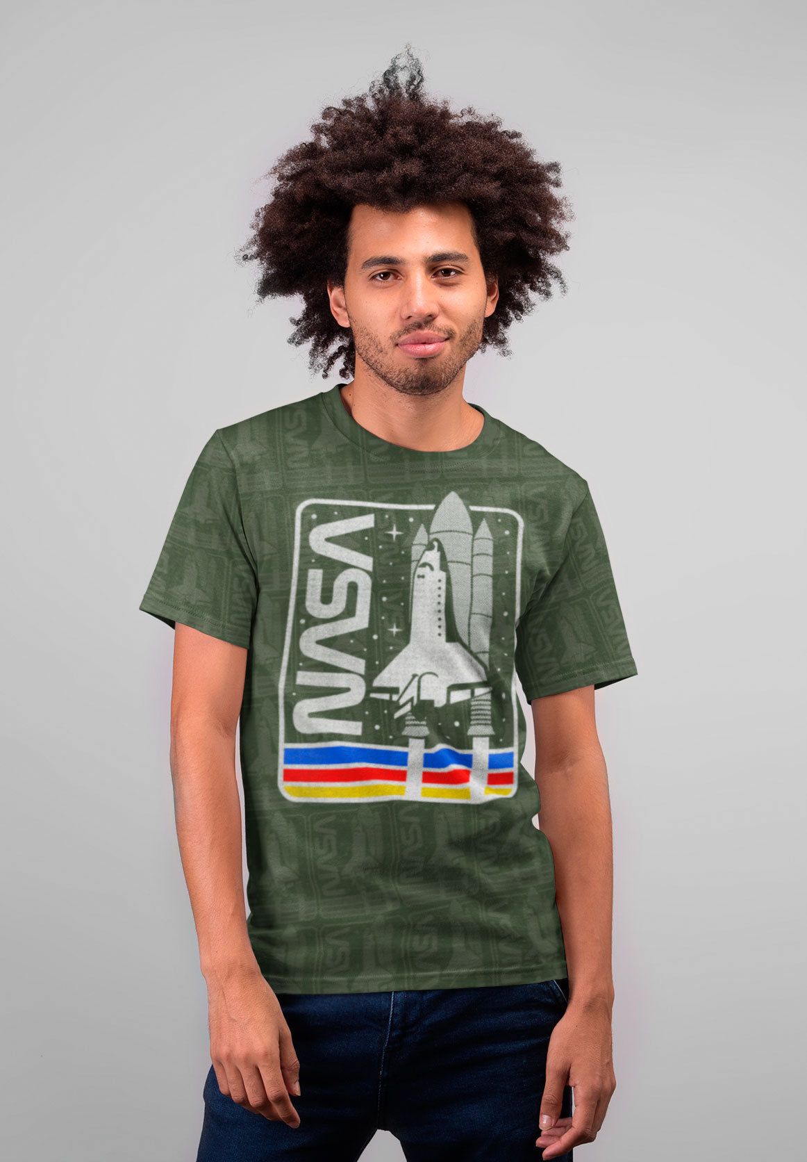 Camiseta Transbordador Espacial NASA Verde