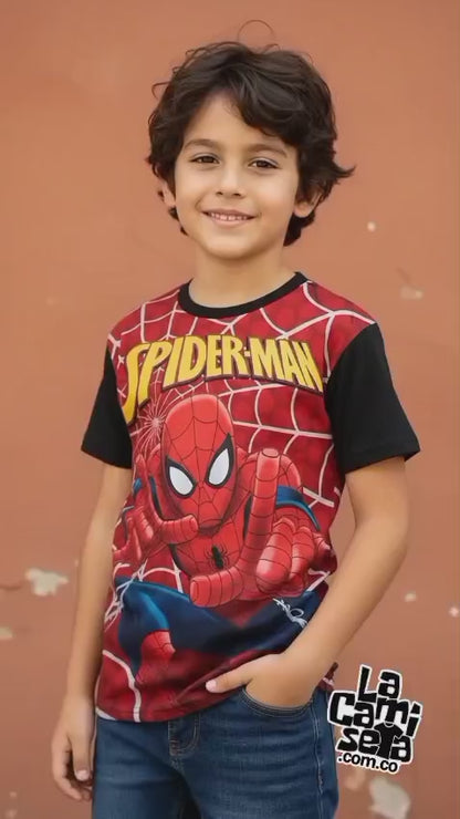 Camiseta Spider-Man Ataque Telaraña