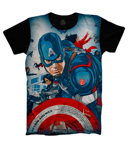 Camiseta Capitán América Marvel Comics