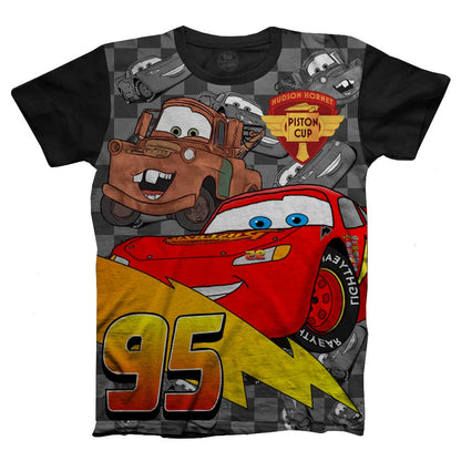 Camiseta Cars Disney Rayo Mcqueen Mate Grua