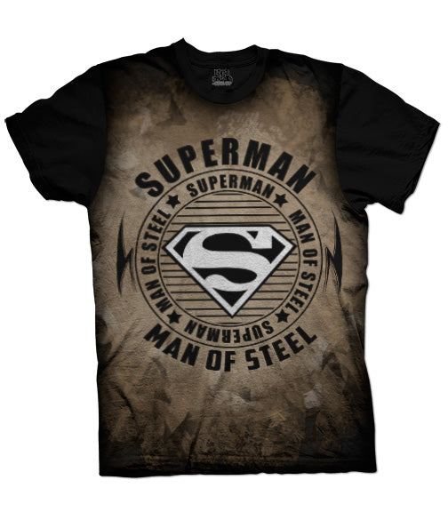 Superman – Camiseta para hombre, supermetálica, color gris oscuro