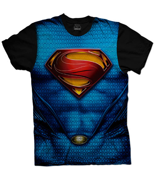 Camiseta Superman Traje Comics Blue