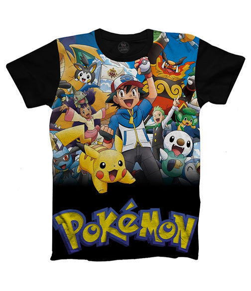 Camiseta Pokemon Pikachu Ash