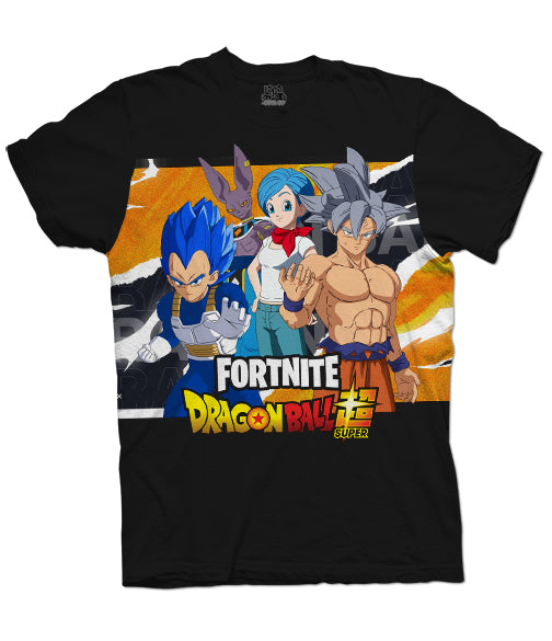 Camiseta Fortnite Dragon Ball Z Super Goku Vegeta